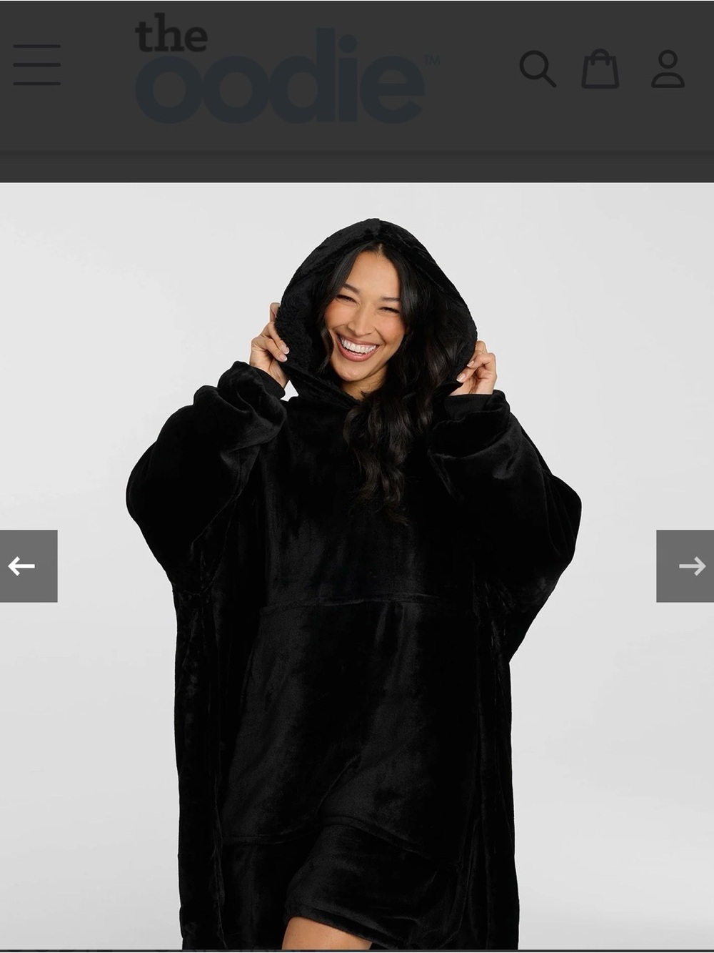 Oodie Original Black Wearable Blanket - Unisex
